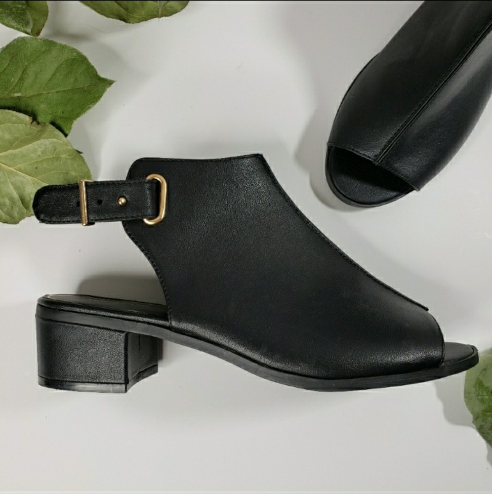 Top Shop Black Open Toe Sandals